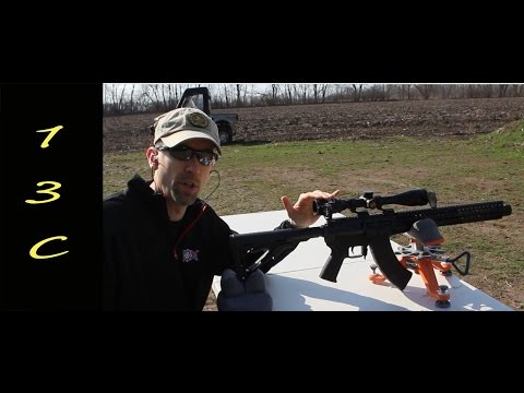 Nikon Monarch 3 3-12x42 BDC reticle FFP on a CMMG MK47 AKS13