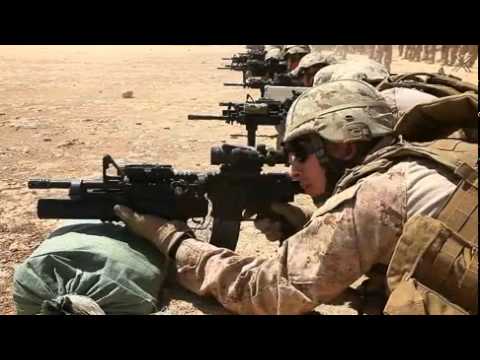 USMC Afghan Rifle Range Zeroing weapons M4 M16A4 ACOG